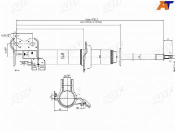 Стойка передняя RH SAT Nissan Micra K11 5 дв. рестайлинг (2000-2003)