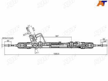 14 899 р. Рейка рулевая с ГУР LHD SAT Nissan Almera седан G15 (2012-2019). Увеличить фотографию 1