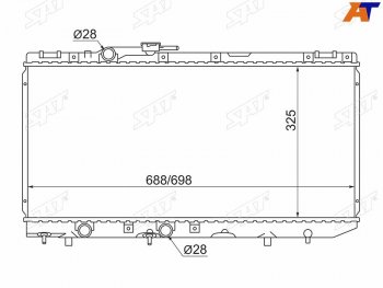 7 649 р. Радиатор SAT  Toyota Corsa  L50 (1994-1997) седан дорестайлинг. Увеличить фотографию 3