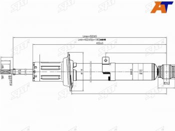 3 599 р. Стойка передняя LH SAT Lexus IS250 XE20 седан дорестайлинг (2005-2013). Увеличить фотографию 1