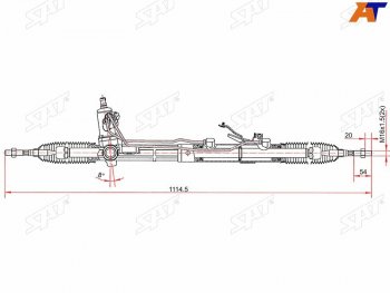 Рейка рулевая 2,7 LHD SAT Hyundai Santa Fe DM дорестайлинг (2012-2016)