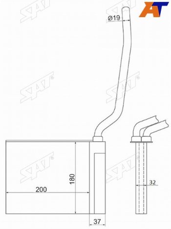 2 699 р. Радиатор отопителя салона FORD FOCUSC-MAX 04-MAZDA 3 03-MAZDA 5 05-VOLVO C 30 06-C70 05-S40  (ST-FDA5-395-0). Увеличить фотографию 1