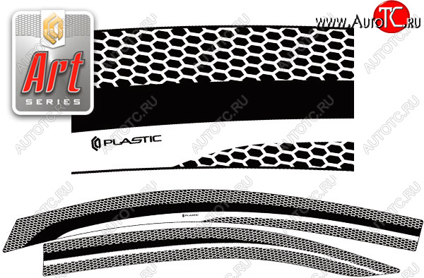 2 349 р. Дефлектора окон CA-Plastic  Lexus HS250h  F10 (2009-2013) (серия Art черная)