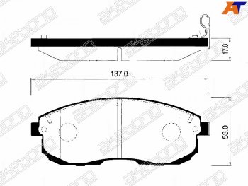 2 069 р. Колодки тормозные перед FR-FL SAT  Nissan Juke  1 YF15 - Teana  2 J32. Увеличить фотографию 1