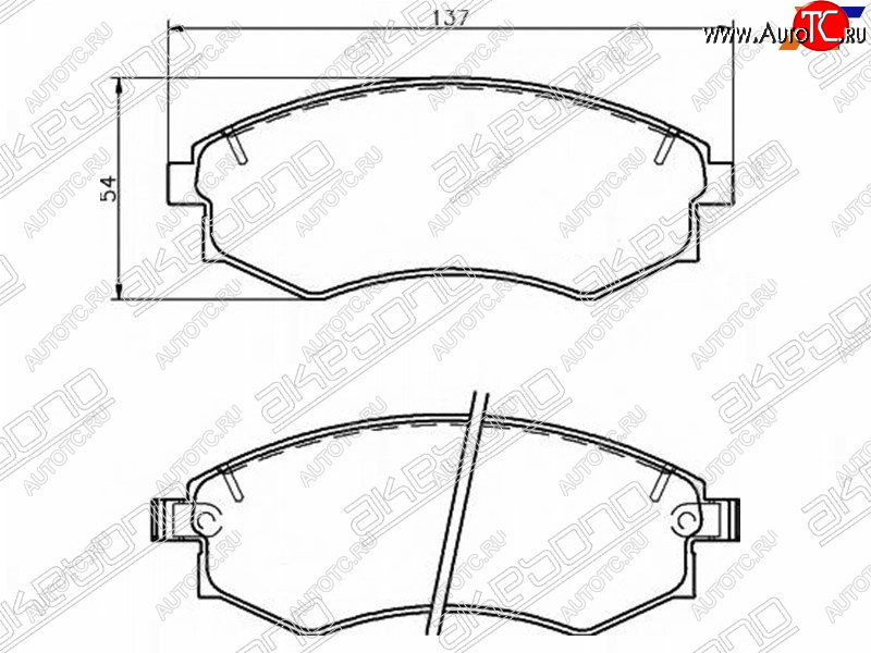 1 969 р. Колодки тормозные передние FR-FL SAT   Hyundai Elantra ( XD,  XD2) (2000-2010), Hyundai Sonata ( Y3,  EF) (1993-2001), Nissan Murano  1 Z50 (2002-2009), SSANGYONG Rexton ( Y200,  Y250,  Y290,  Y400) (2001-2020)