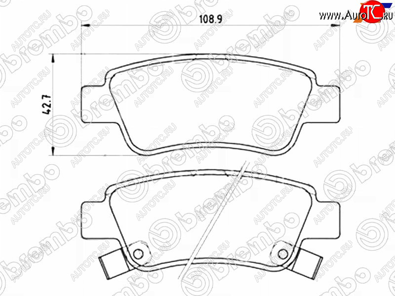 3 399 р. Колодки тормозные задние RH-LH SAT  Honda CR-V  RE1,RE2,RE3,RE4,RE5,RE7 (2007-2012)