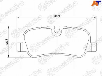 3 099 р. Колодки тормозные задние RH-LH SAT  Land Rover Discovery ( 3 L319,  4 L319) - Range Rover Sport  1 L320. Увеличить фотографию 1