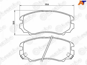 2 999 р. Колодки тормозные перед FR-FL SAT KIA Soul PS дорестайлинг (2014-2016). Увеличить фотографию 1