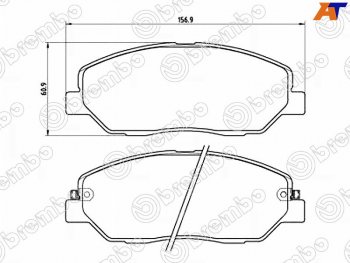 3 899 р. Колодки тормозные передние FL-FR SAT  Hyundai Santa Fe ( 2 CM,  3 DM,  4 TM) (2006-2024), KIA Sorento  BL (2006-2010). Увеличить фотографию 1