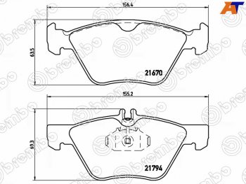 Колодки тормозные перед FR-FL SAT Mercedes-Benz E-Class W210 седан рестайлинг (1999-2002)