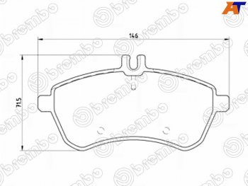 5 549 р. Колодки тормозные перед FR-FL SAT  Mercedes-Benz C-Class  CL203 - E-Class ( C207,  W212). Увеличить фотографию 1