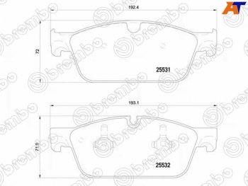 7 799 р. Колодки тормозные перед FR-FL SAT Mercedes-Benz GLE class W166 (2015-2018). Увеличить фотографию 1