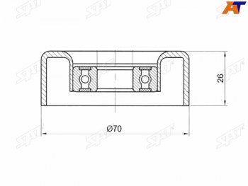 429 р. Ролик приводного ремня натяжителя HYUNDAI I30SANTA FETUCSONKIA SPORTAGE 2,0D (ST-25281-27001). Увеличить фотографию 1