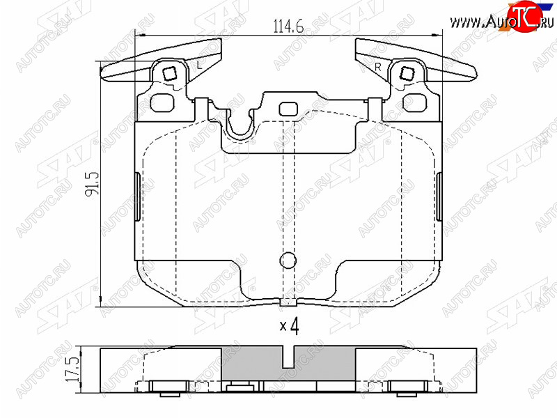 1 799 р. Колодки тормозные передние FL-FR SAT  BMW 1 серия  F20 - 3 серия  F30