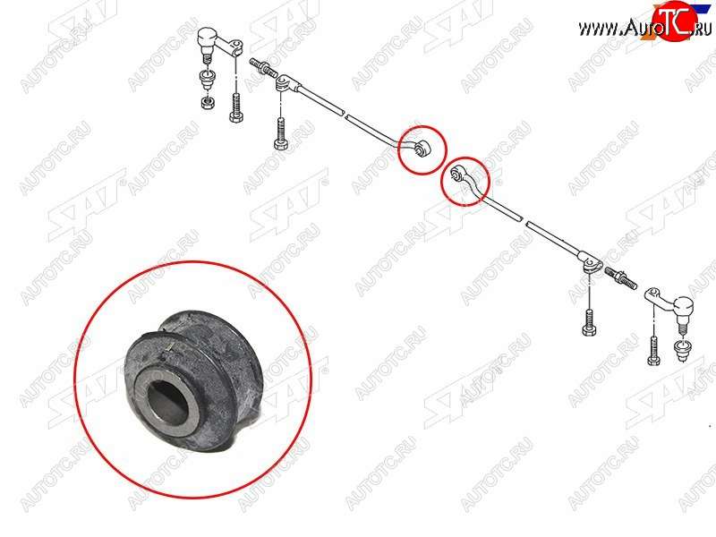 192 р. Сайлентблок рулевой тяги DAEWOO NEXIA 95-CHEVROLET LANOS 97-02LAND ROVER FREELANDER 96-06 (ST-7848282B)