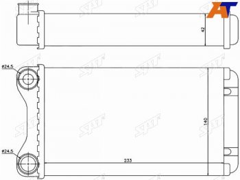 2 389 р. Радиатор отопителя салона  AUDI A4S4 00-09SEAT EXEO 09- (ST-AU26-395-0). Увеличить фотографию 1