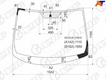 10 349 р. Стекло лобовое Toyota Alphard (H10,H20) 02-11 (RC20-R LFW/X). Увеличить фотографию 1