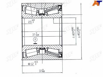 1 259 р. Подшипник задней ступицы SAT  Ford Focus (1), Mazda 2/Demio (DY,  DE,  DJ IV), Verisa (DC). Увеличить фотографию 1