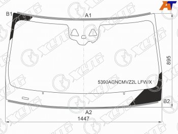 12 399 р. Стекло лобовое (Две камеры Датчик дождя Молдинг 4D SED) Mercedes-Benz CLS-Class 21- (5390AGNCMVZ2L LFW/X). Увеличить фотографию 1