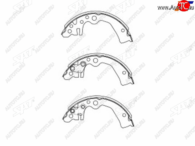 3 399 р. Колодки тормозные задние RH-LH SAT  Nissan Micra  3 - Note  1