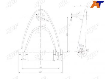 1 999 р. Рычаг верхний с шаровой HONDA BALLADECIVICFERIODOMANIINTEGRAORTHIAPARTNER 95-02 RH (ST-51450-S04-023). Увеличить фотографию 1