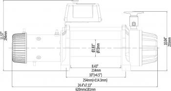 100 999 р. Лебёдка автомобильная электрическая 24V Runva 9500 lbs 4350 кг MAX влагозащищенная, комбинированный роспуск, синтетический трос (ewb9500max-q-ssrmac24v). Увеличить фотографию 15