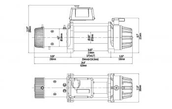 71 999 р. Лебёдка автомобильная электрическая 12V Runva 9500 lbs 4350 кг MAX влагозащищенная, стальной трос (228:1) (ewb9500maxs). Увеличить фотографию 5