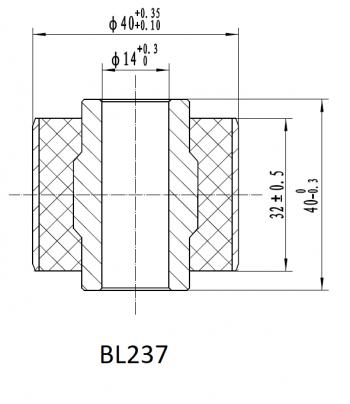 1 329 р. Втулка амортизатора РИФ SA237 (с маркировкой 1) нижняя (bl237). Увеличить фотографию 2