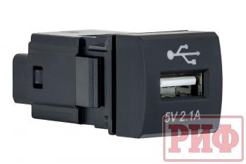 1 139 р. Розетка USB 2,1A для Toyota 22x22 (rif22-4-1014300). Увеличить фотографию 1