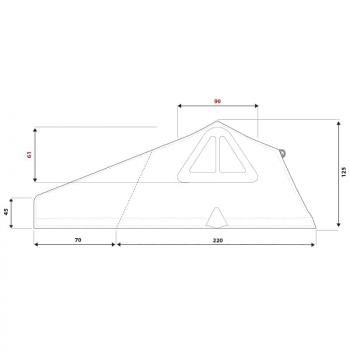 293 999 р. Палатка на крышу автомобиля AUTOHOME OVERZONE SMALL STANDARD, тент песочный, лестница 220 мм (oz01). Увеличить фотографию 28