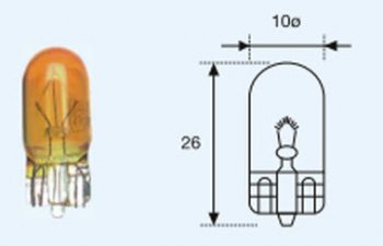 22 р. W5W (12V-5W  W2.1x9.5d) ЛАМПА УПАКОВКА (10 шт) BLICK ЖЕЛТ (lpw5w00-981y-t, 12v5ww21x95dw21x95d). Увеличить фотографию 1