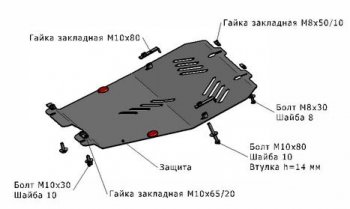 1 579 р. ASTRA (ZAFIRA 06-) ЗАЩИТА ПОДДОНА ДВИГАТЕЛЯ , С КРЕПЛЕН , 1.4 , 1.6 , 1.8 , СТАЛЬН (opast04-9f0, 111042012). Увеличить фотографию 1