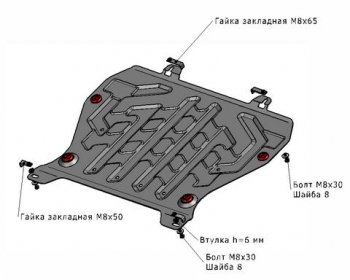 1 449 р. JUKE ЗАЩИТА ПОДДОНА ДВИГАТЕЛЯ , С КРЕПЛЕН , 1.6 , СТАЛЬН (nnjuk11-9f0, 111041411). Увеличить фотографию 1