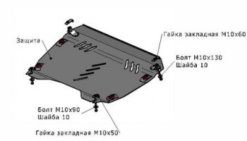 1 289 р. CAMRY (HIGHLANDER 10-VENZA 13-ES 12-RX 08-) ЗАЩИТА ПОДДОНА ДВИГАТЕЛЯ + КПП , С КРЕПЛЕН , 2.0 , 2.5 , 2.7 , 3.5 , СТАЛЬН (tycam06-9f1, 111057971). Увеличить фотографию 1