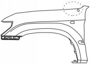 24 799 р. PRADO КРЫЛО ПЕРЕДН ЛЕВ С ОТВ ППОВТОРИТЕЛЬ ПАНТЕННУ (Тайвань) (typrd96-271-l, 538026a020). Увеличить фотографию 1