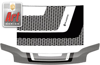 2 199 р. Дефлектор капота CA-Plastic  Toyota Corolla Rumion  E150 (2007-2015) (Серия Art черная). Увеличить фотографию 1