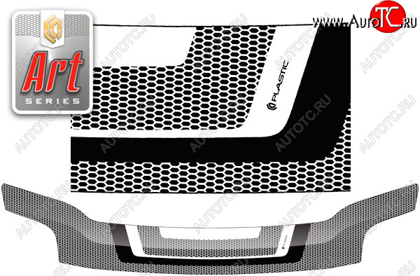 2 199 р. Дефлектор капота CA-Plastic  Toyota Corolla Rumion  E150 (2007-2015) (Серия Art серебро)