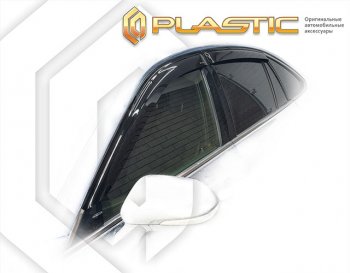 2 079 р. Дефлектора окон (правый руль) CA-Plastic  Toyota Crown  S220 (2017-2022) (classic полупрозрачный, без хром. молдинга). Увеличить фотографию 1