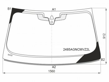 10 299 р. Стекло лобовое (Камера Датчик дождя Молдинг) BMW 5-Series 20-  M5 17-20 (2485AGNCMVZ2L). Увеличить фотографию 1