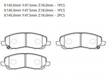 1 689 р. Колодки тормозные перед FR-FL SAT  Mitsubishi Colt ( Z20, Z30 хэтчбэк 3 дв.,  Z30) - Outlander  CW0W. Увеличить фотографию 1