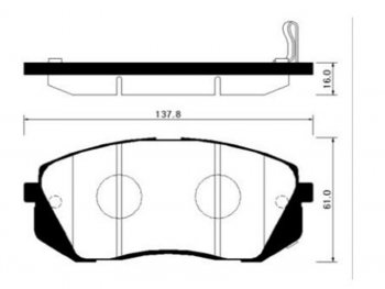 2 469 р. Колодки тормозные передние FR-FL SAT  Hyundai IX35 NU дорестайлинг (2017-2020). Увеличить фотографию 1