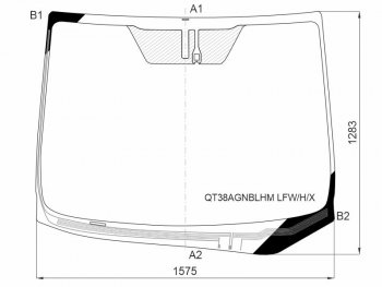 14 749 р. Стекло лобовое (Обогрев щеток Датчик дождя) Toyota Alphard (H30) 15-23                              (QT38AGNBLHM LFW/H/X). Увеличить фотографию 1