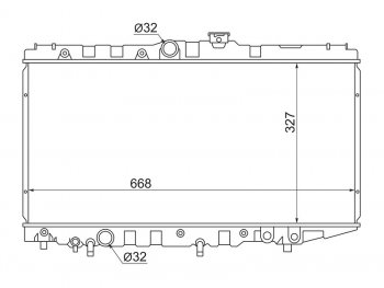 5 649 р. Радиатор SAT  Toyota Corona  T190 (1992-1994) седан дорестайлинг (применимо Toyota Corolla (E90) 87-92 Carina (T170) 88-92 Corolla Levin 87-91 Corona (T170) 87-). Увеличить фотографию 1