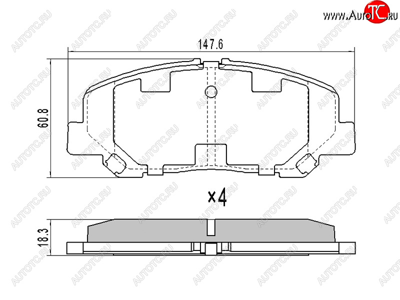 1 249 р. Колодки тормозные передние FR-FL SAT Toyota Alphard H20 дорестайлинг (2008-2011)