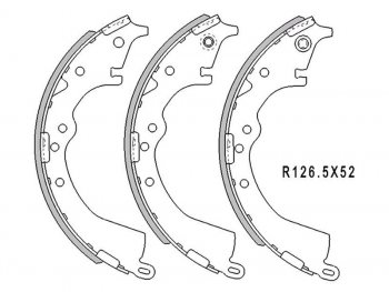 2 099 р. Колодки тормозные задние RH-LH SAT  Toyota Hilux ( AN10,AN20,  AN20,AN30,  AN120) (2004-2024). Увеличить фотографию 1