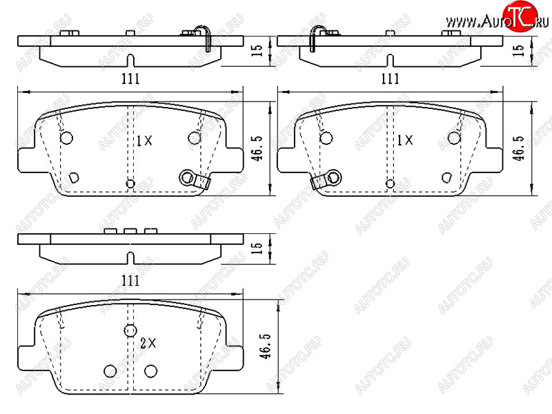859 р. Колодки тормозные задние RH-LH SAT Hyundai Palisade LX2 (2018-2022)