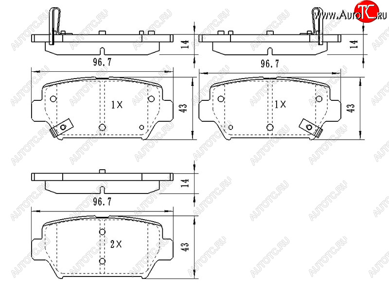 739 р. Колодки тормозные задние RH-LH SAT  Mitsubishi Eclipse Cross  GK (2017-2024)