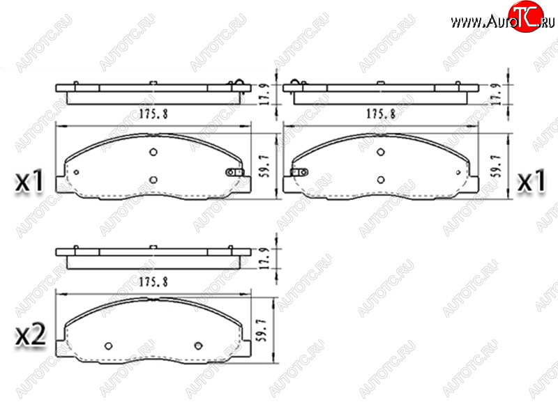 1 329 р. Колодки тормозные перед FL-FR SAT ГАЗ ГАЗель Next A21,A22, С41, С42  шасси (2013-2024)