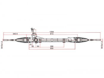 7 999 р. Рейка рулевая LHD SAT Mitsubishi ASX 3-ий рестайлинг (2019-2024). Увеличить фотографию 1