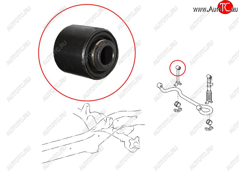 929 р. Сайлентблок стойки заднего стабилизатора LEXUS GX470 (UZJ120) (ST-48830-60040B)